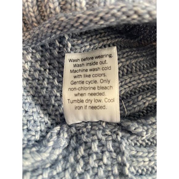 Nine West Womens Knitted Sweater Pullover Gray Size L Long Sleeve Turtleneck - Picture 6 of 7